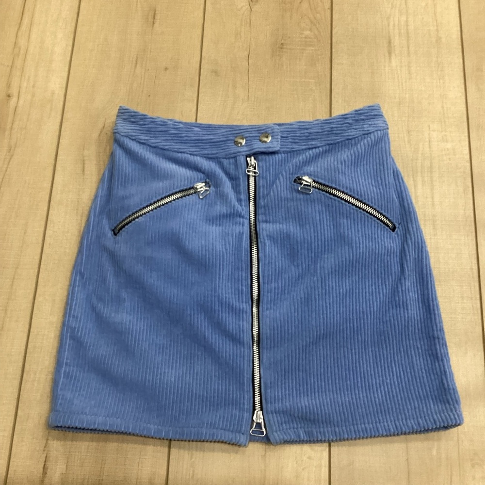 Rag & Bone Racer Corduroy Blue Skirt Size 4